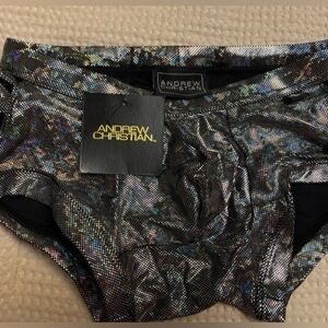 Andrew Christian metallic trunk speedo